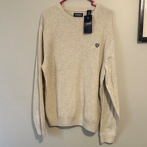 Chaps Men's Beige Crewneck Sweater
